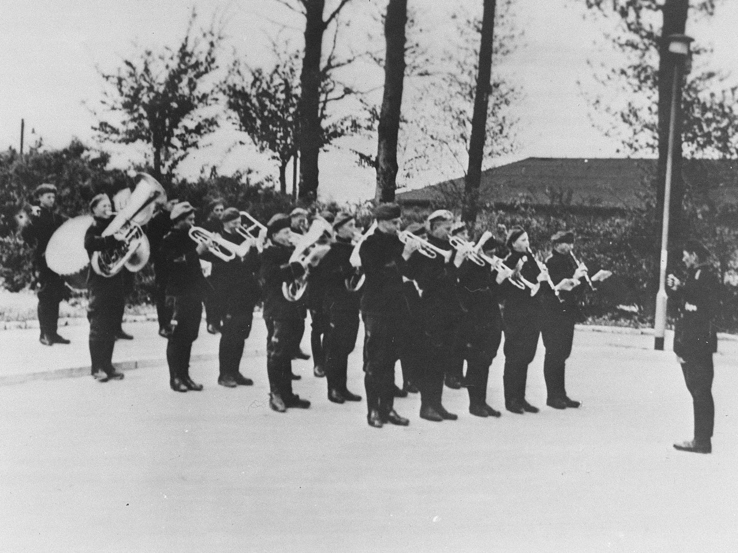 The prisoners’ orchestra in Buchenwald concentration camp