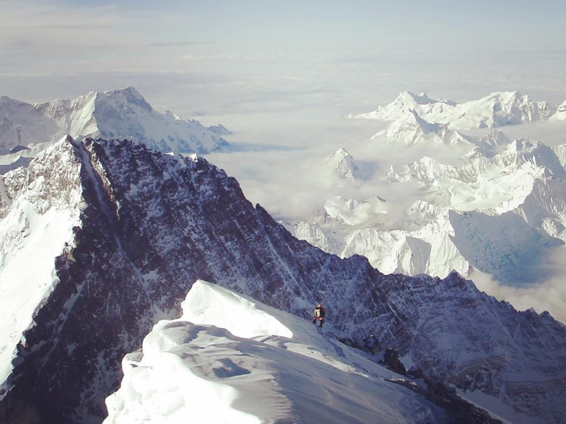 The view from the top of Mount Everest