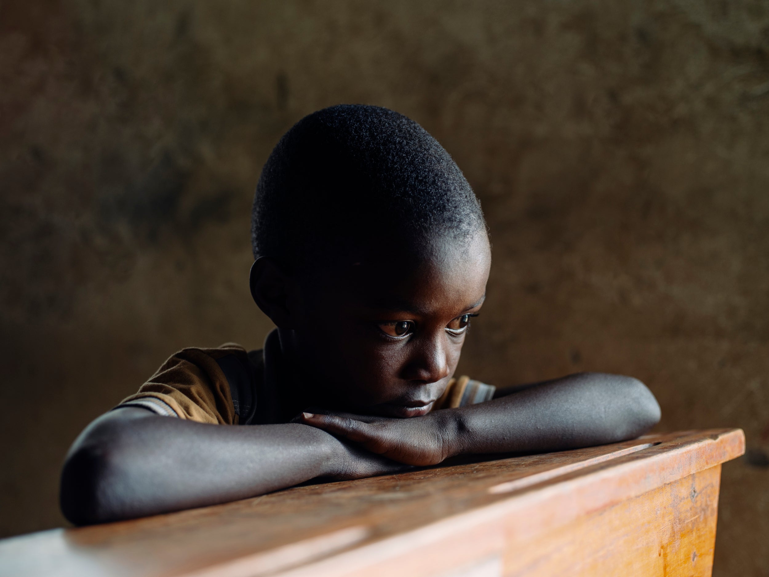 Ikiriza has to fund his own education by working weekends at just five years old