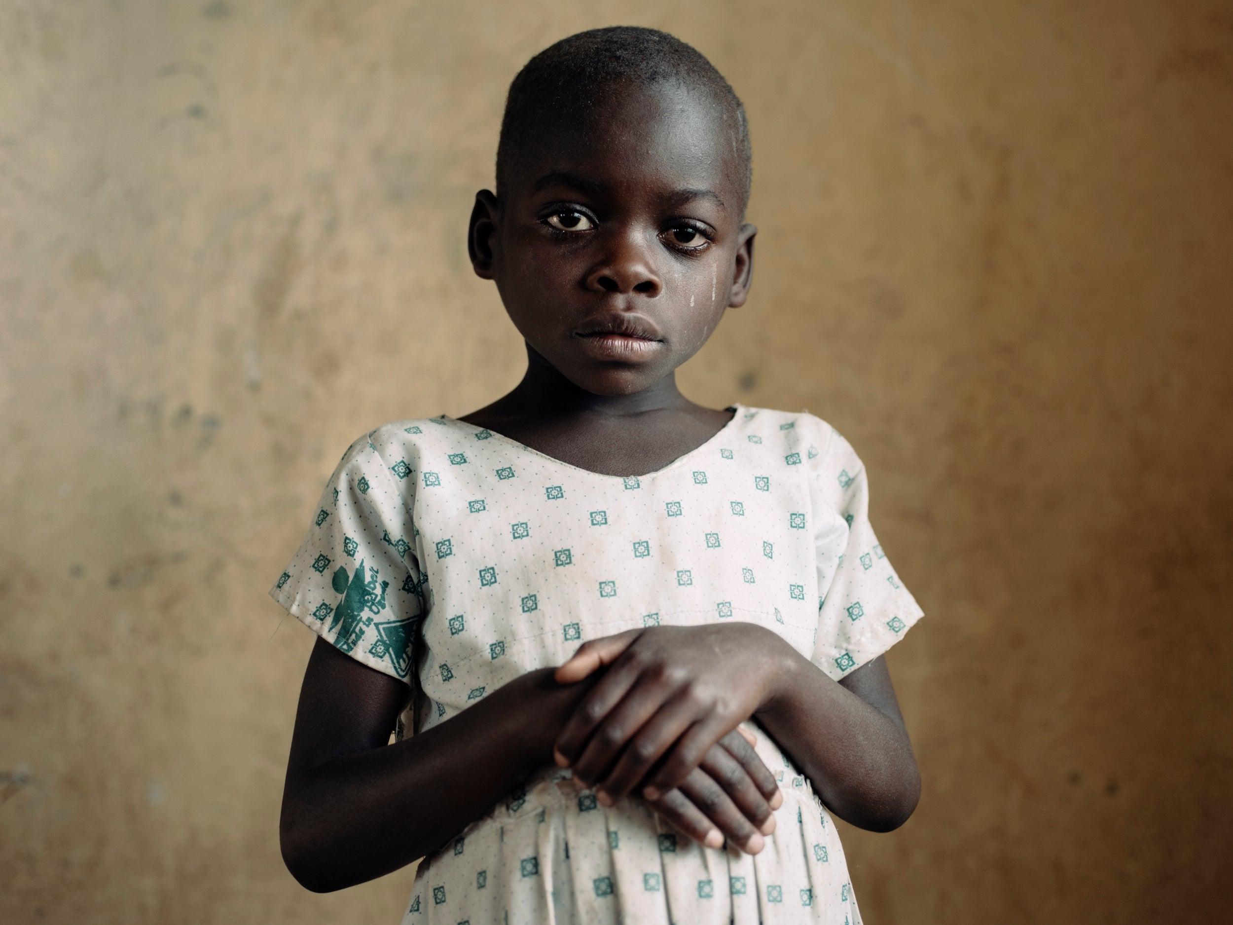 Furaha, six, attends Buremba Primary School in Uganda but has to take a three-hour walk just to get there