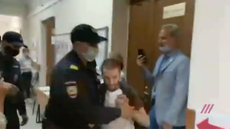 Russian journalist has shoulder broken by police while reporting vote