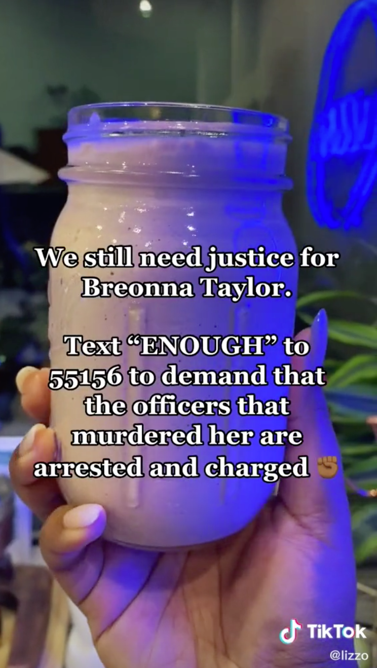 Lizzo used TikTok to demand justice for Breonna Taylor (TikTok)