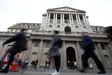 UK recession will be less severe than feared but unemployment to surge, says Bank of England