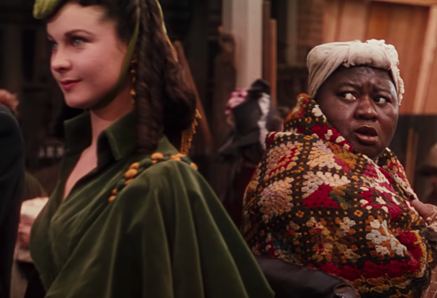 Vivien Leigh and Hattie McDaniel in the 1939 movie, which has been criticised for perpetuating insensitive racial depictions and glamorising slavery