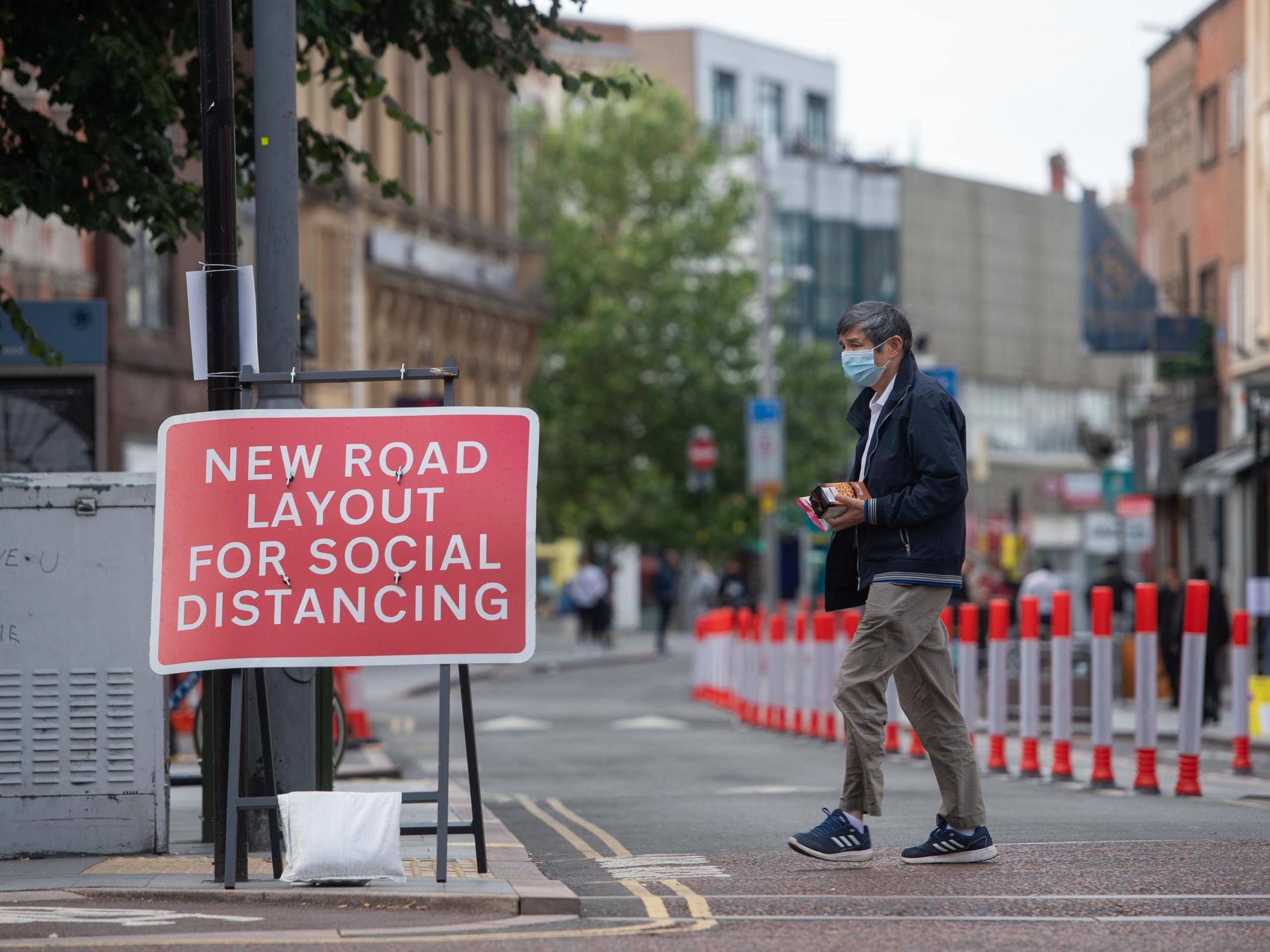 Social distancing measures in Leicester following the imposition of a local lockdown