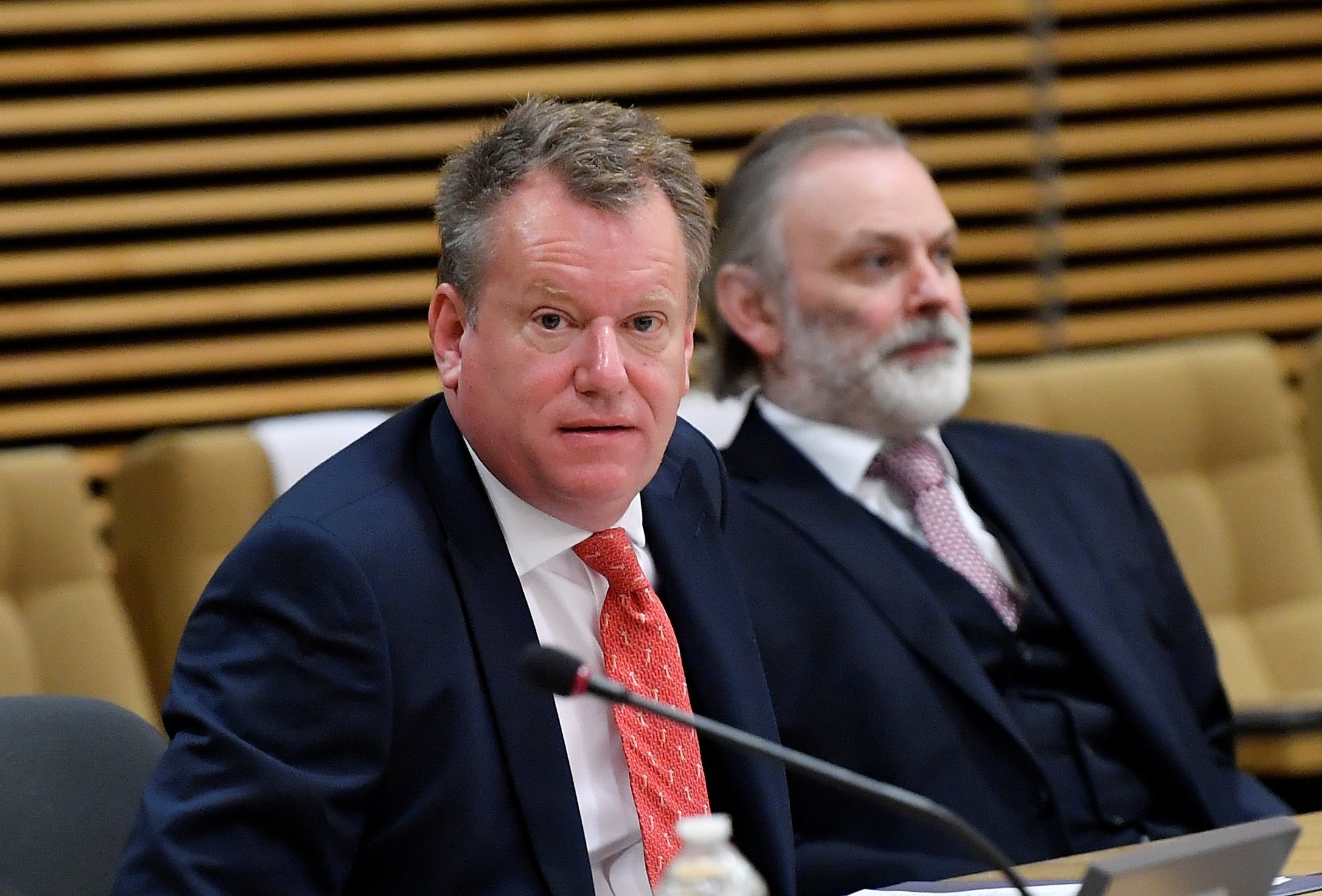 David Frost with Britain’s ambassador to the EU Tim Barrow during negotiations this week