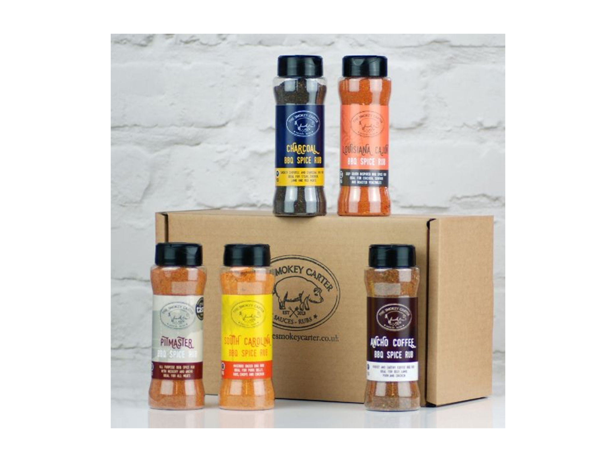 Take you pick from five different barbecue rubs to season your meat with