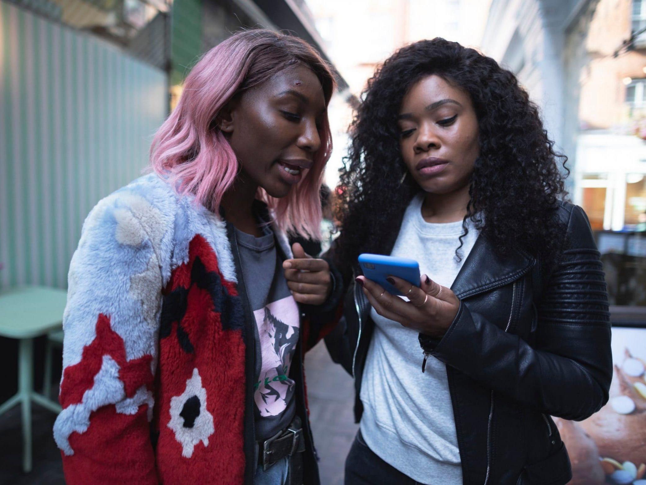 Michaela Coel, left, wrote and starred in BBC One’s I May Destroy You