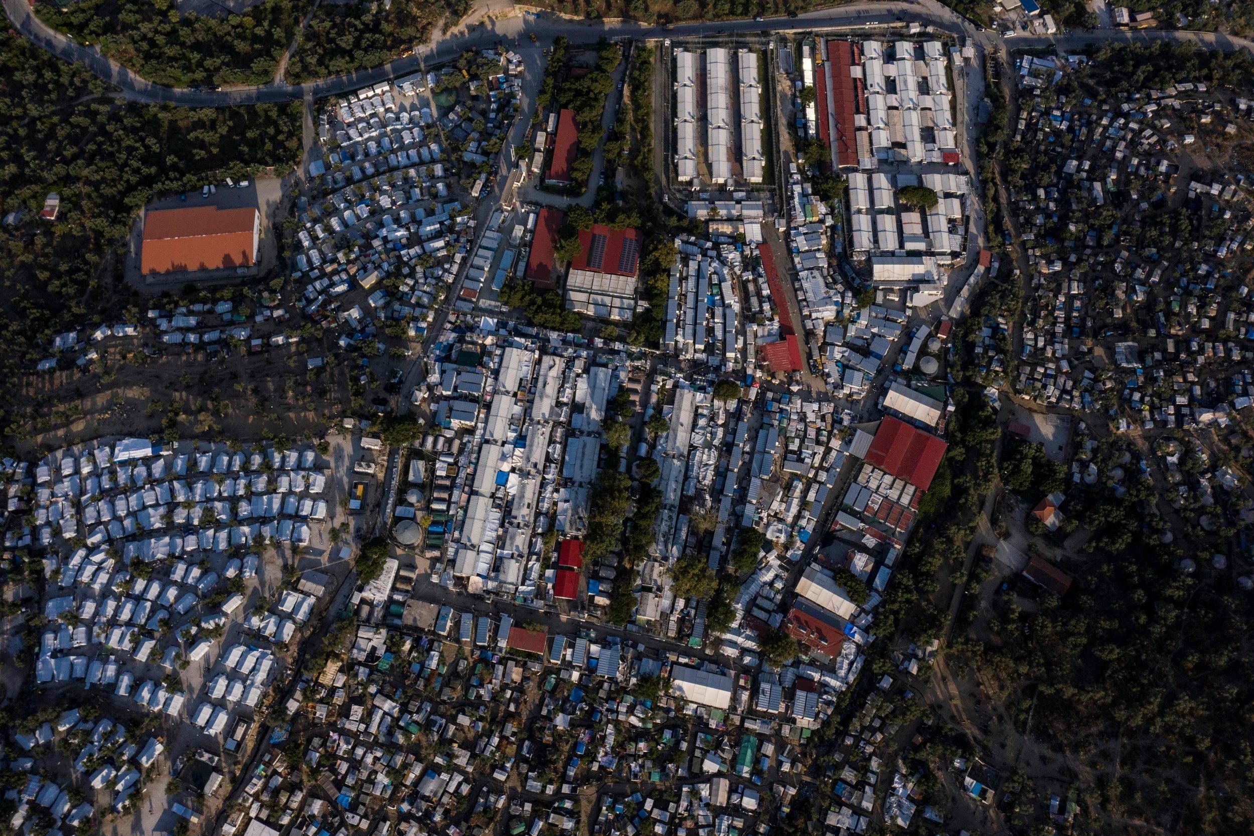 Aerial view of Moria camp (AFP/Getty)