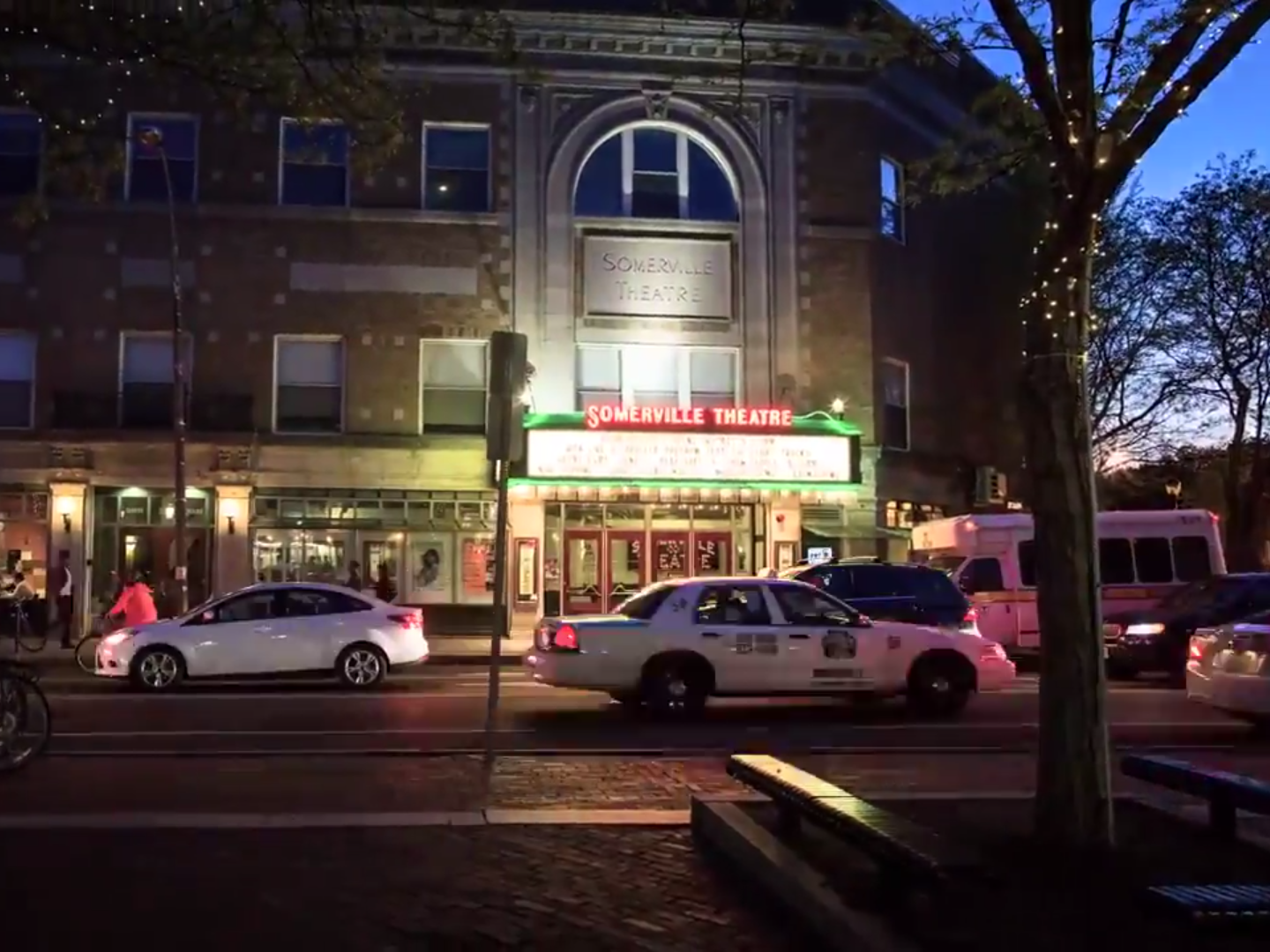 Somerville, Massachusetts at night