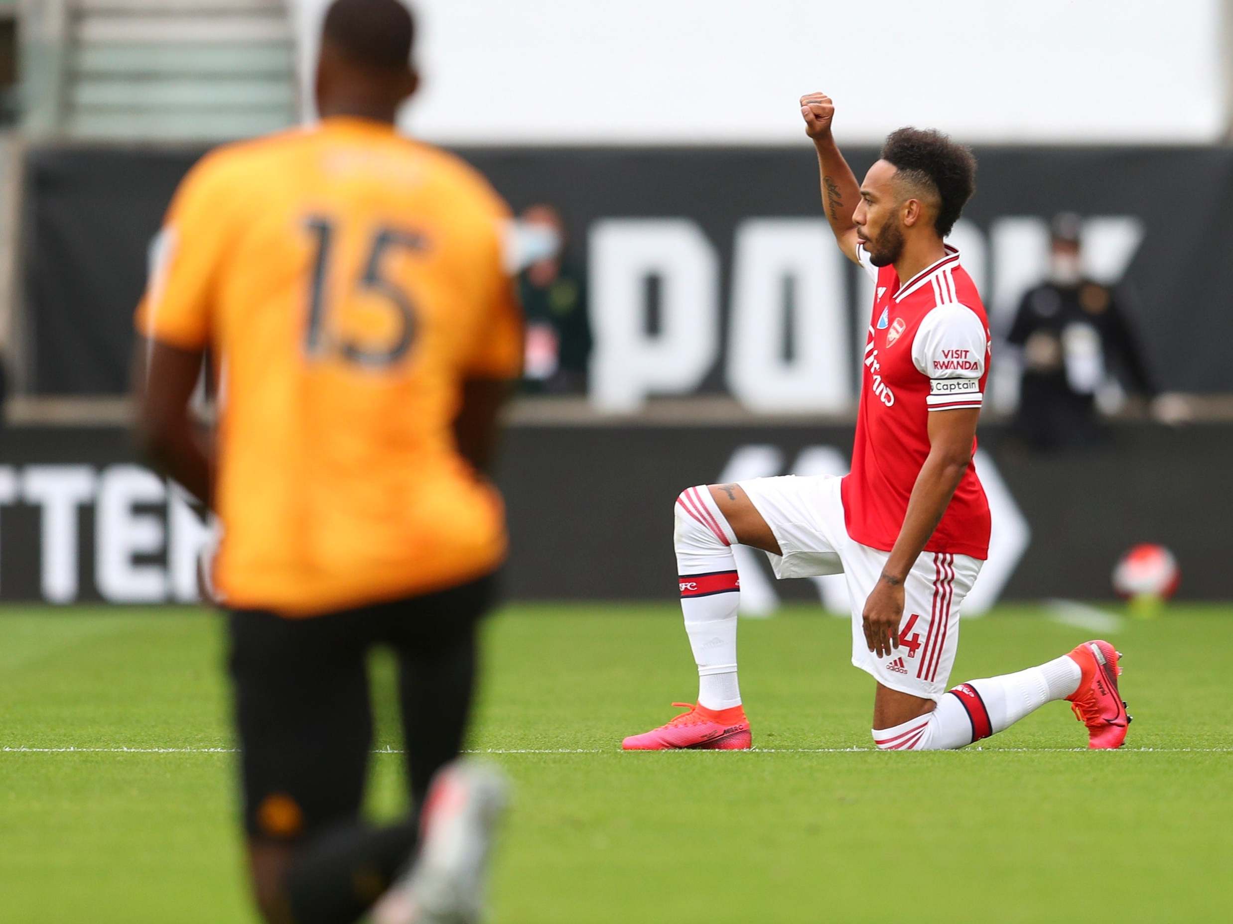 Players showed their support for the Black Lives Matter movement