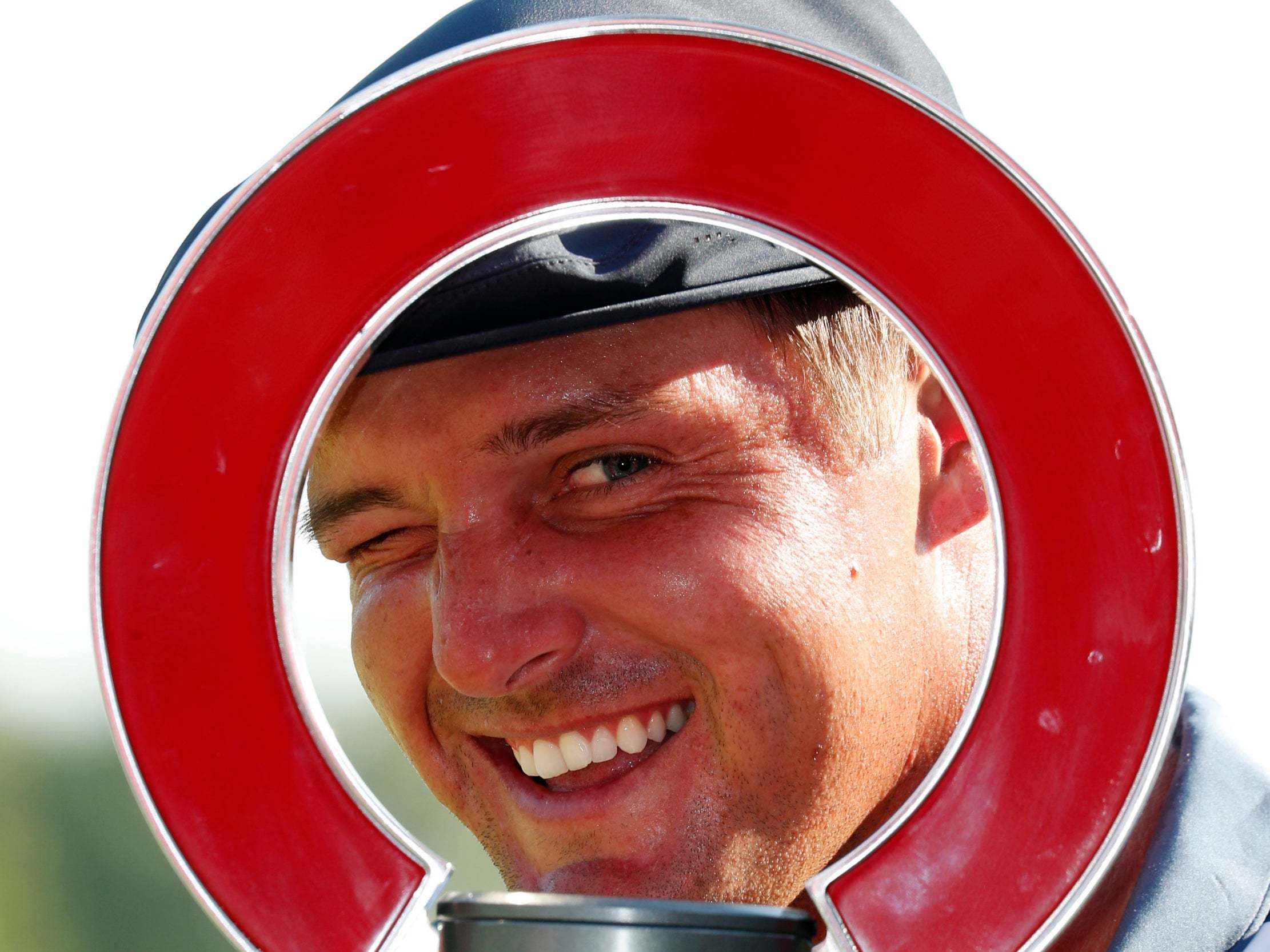 Bryson DeChambeau celebrates winning the Rocket Mortgage Classic