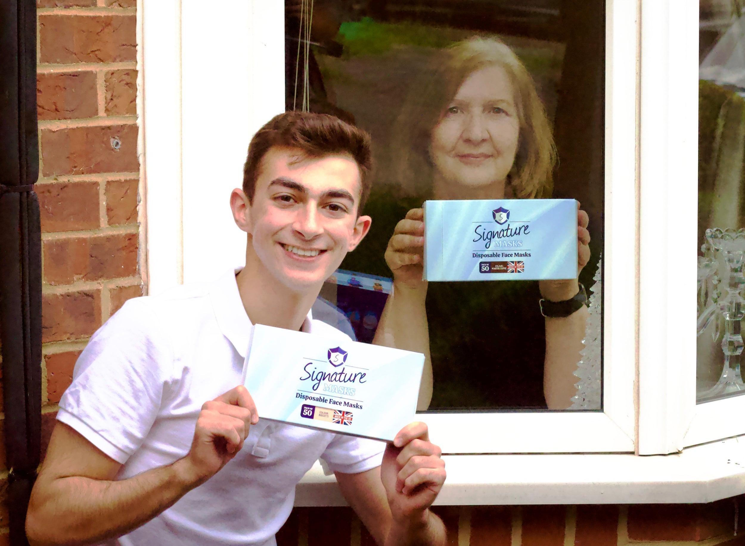 Business student James Eid, 19, has given thousands of protective coverings to our appeal partner The Felix Project