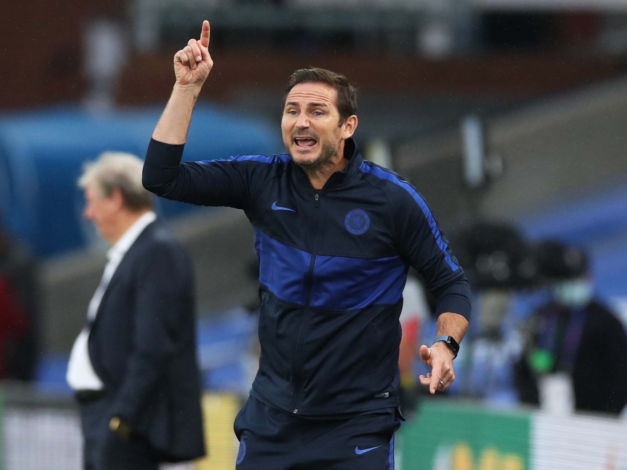 Frank Lampard reacts during Chelsea’s victory