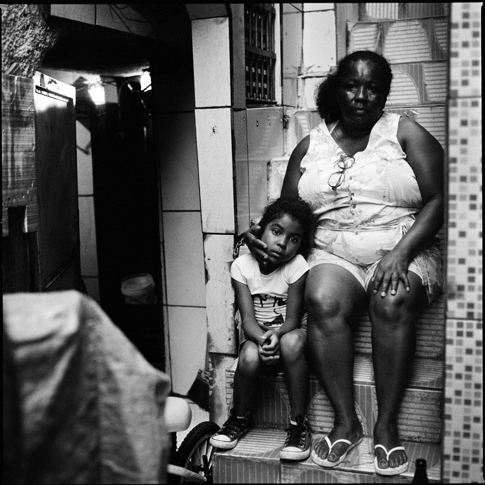 Jacilia dos Santos with daughter Ashla, six. Dos Santos lived in Vila Autódromo for 10 years until she was forced out