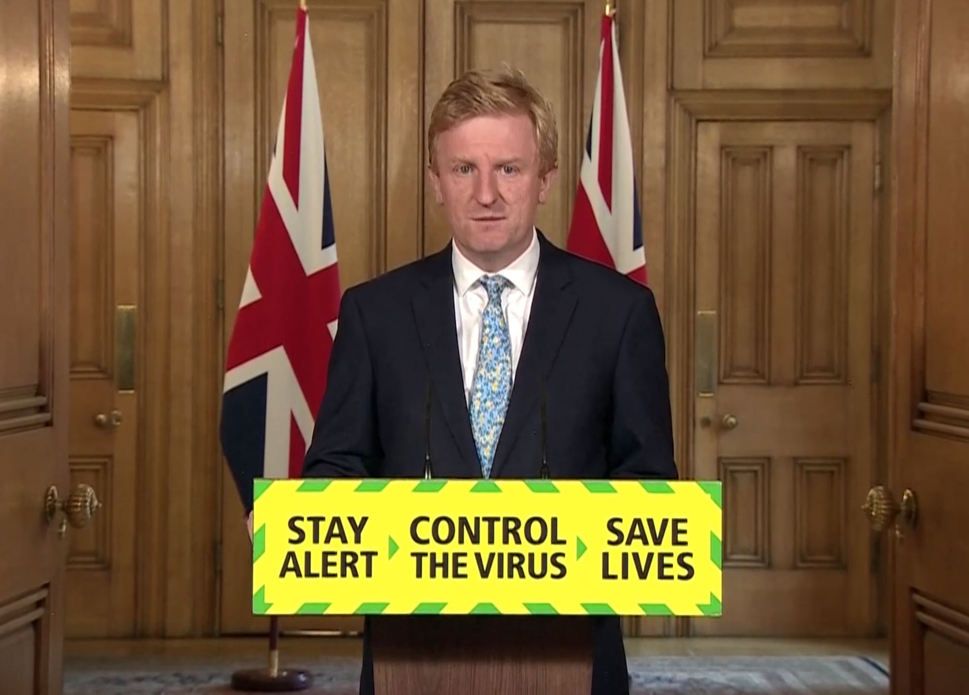 The culture secretary, Oliver Dowden, announcing the new lifting of restrictions