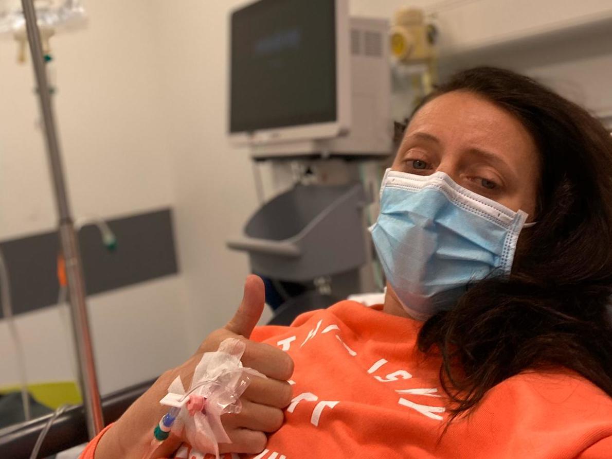 Helen Ducker has been in and out of hospital three times since first testing positive for Covid-19