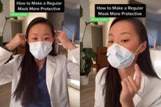 Dentist shows how to make surgical masks 'more protective' in viral TikTok