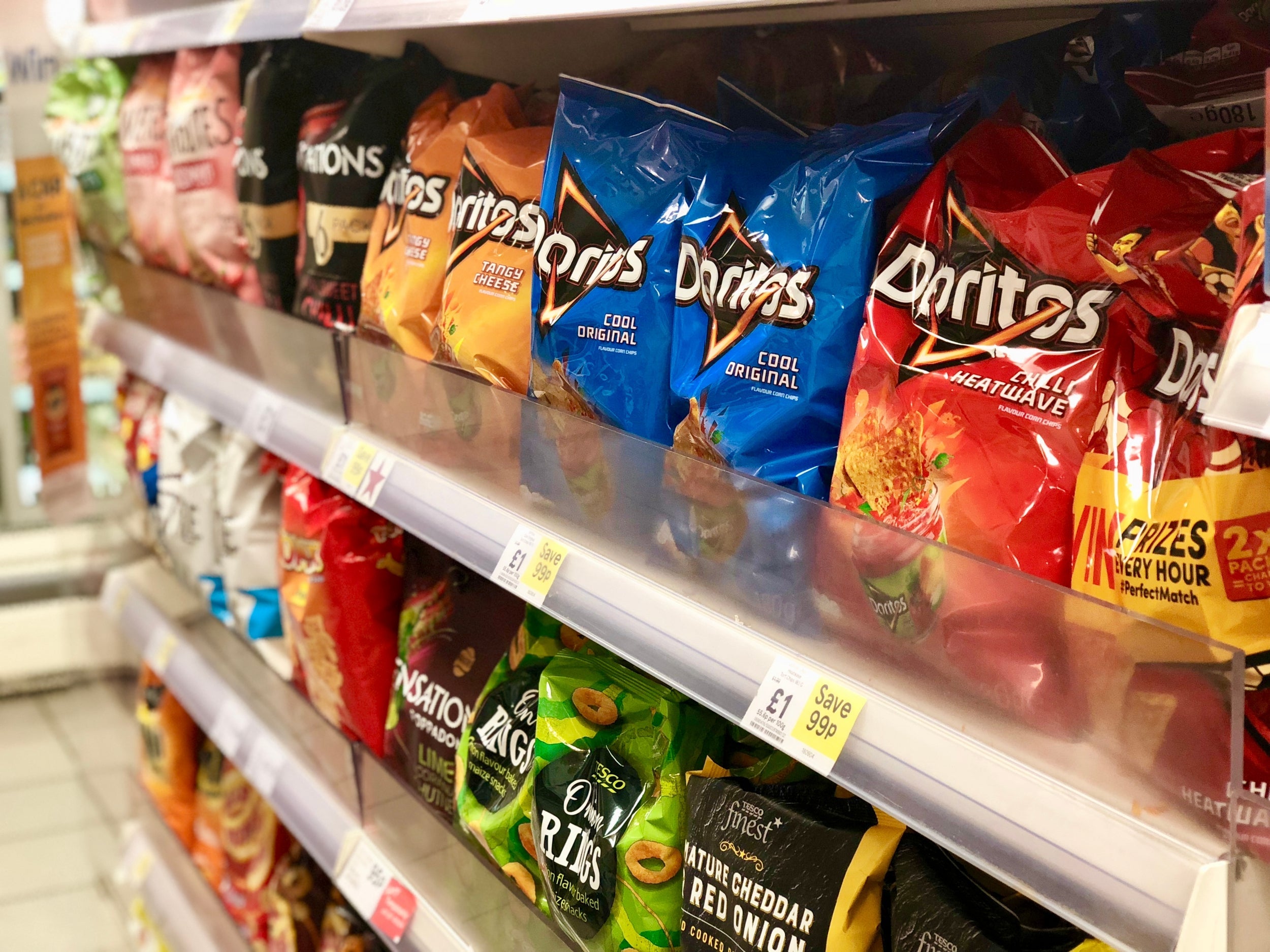 Crisps are up by 0.6% in price in the last 12 months