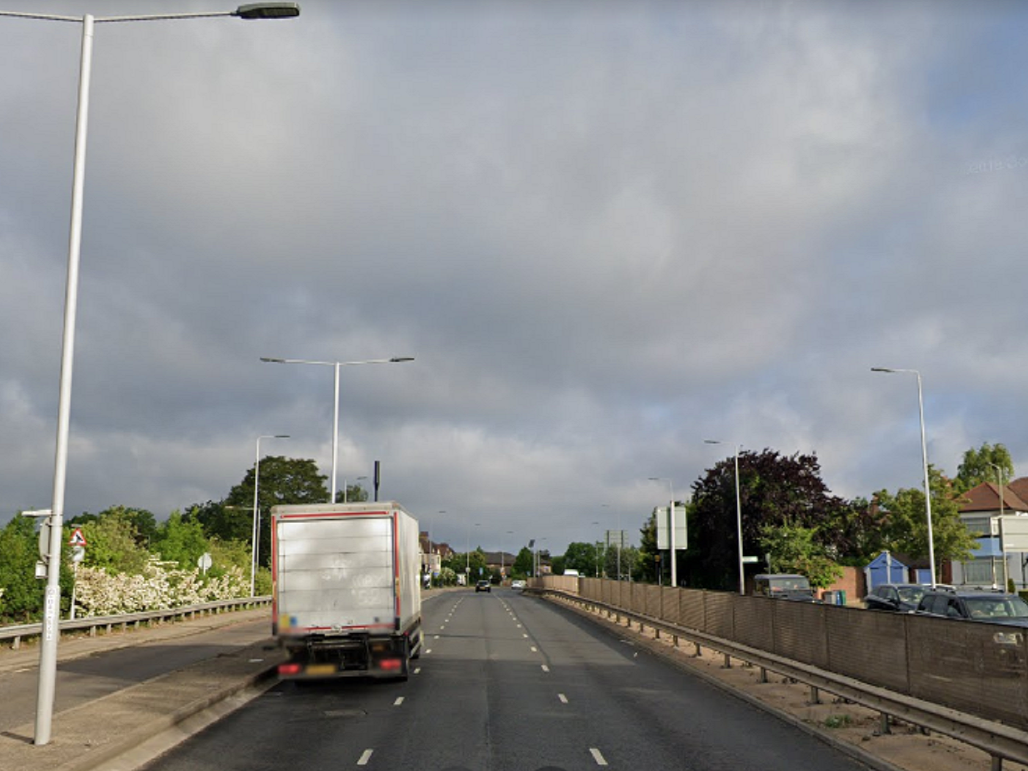 General view of Hendon Way, near Brent Cross, in Hendon, north London.