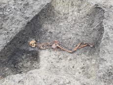 Murder mystery on HS2 route as Iron Age man found buried face down with hands bound