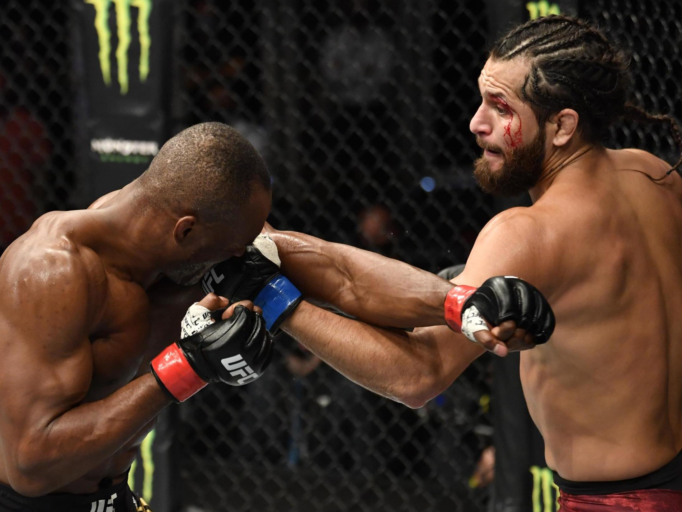 Jorge Masvidal (right) lost to welterweight Kamaru Usman by unanimous decision