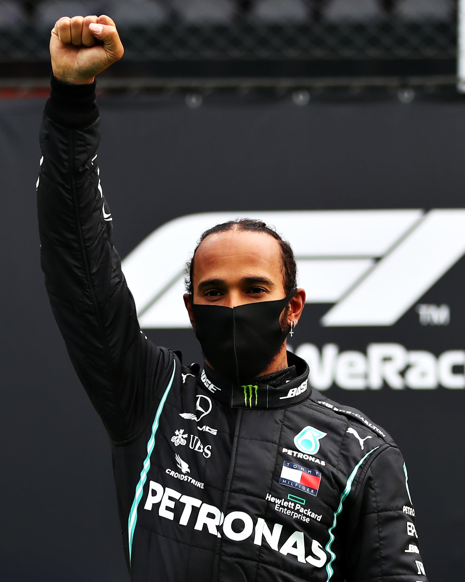 Hamilton made the gesture at the Styrian Grand Prix