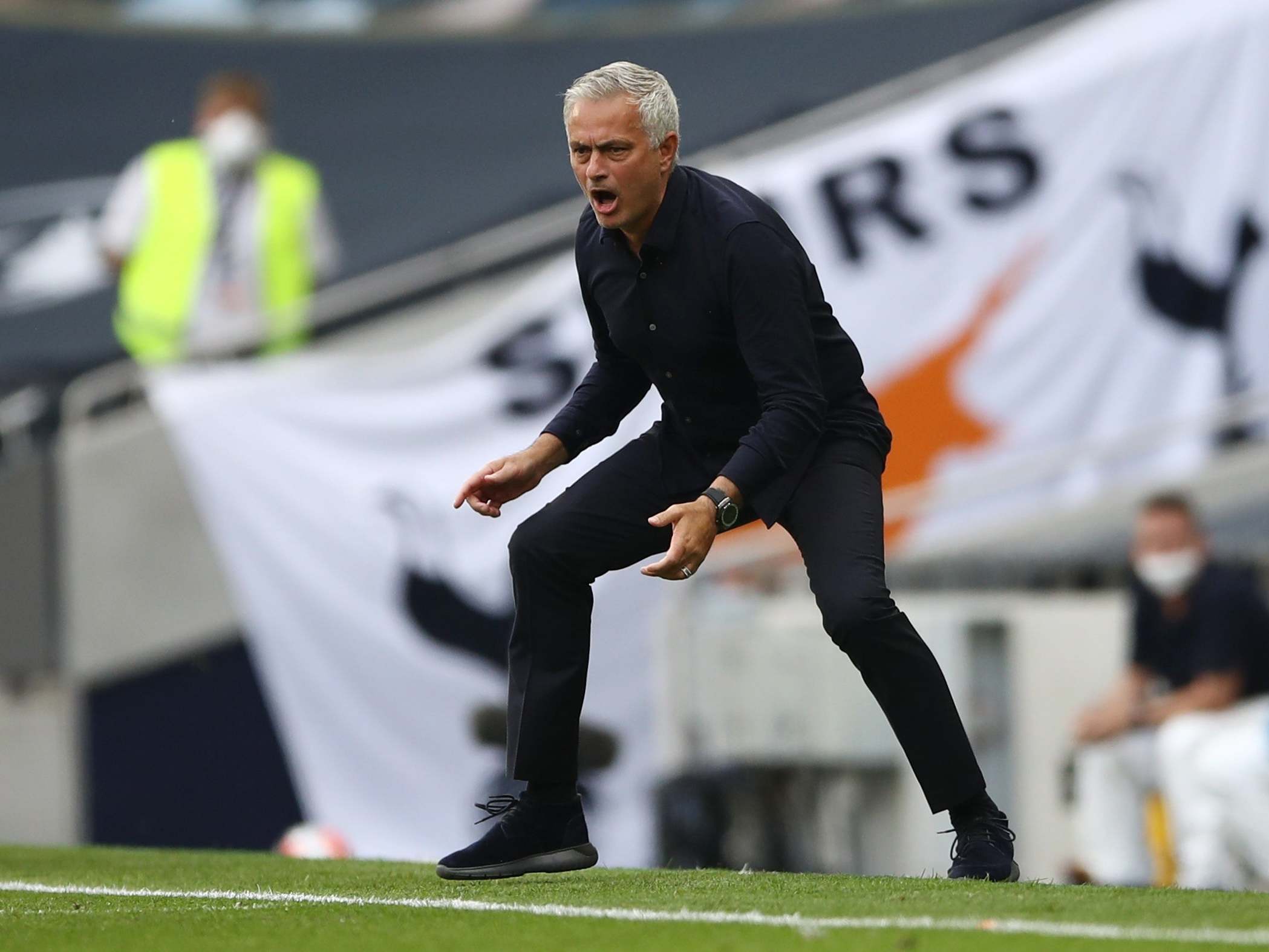 Jose Mourinho reacts during the derby