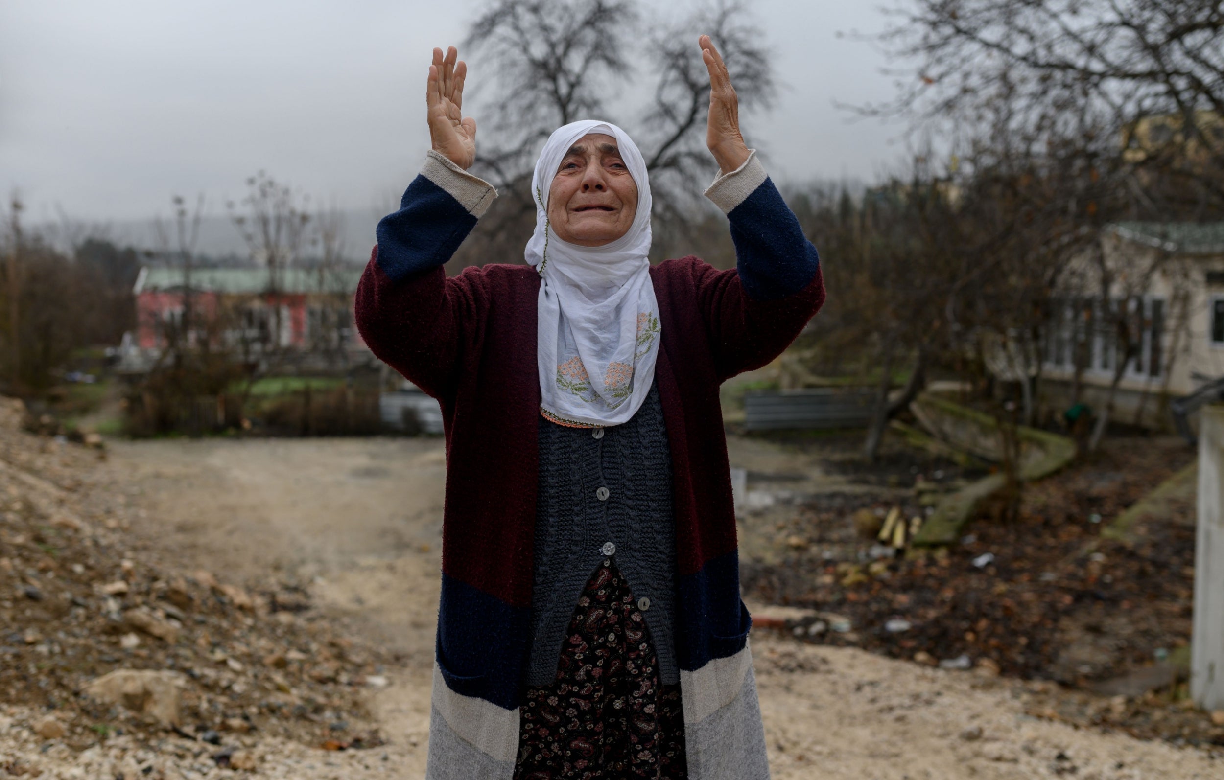 A resident cries as the 15th-Century Er Rizk Mosque is transported from the old town of Hasankeyf (AFP/Getty)