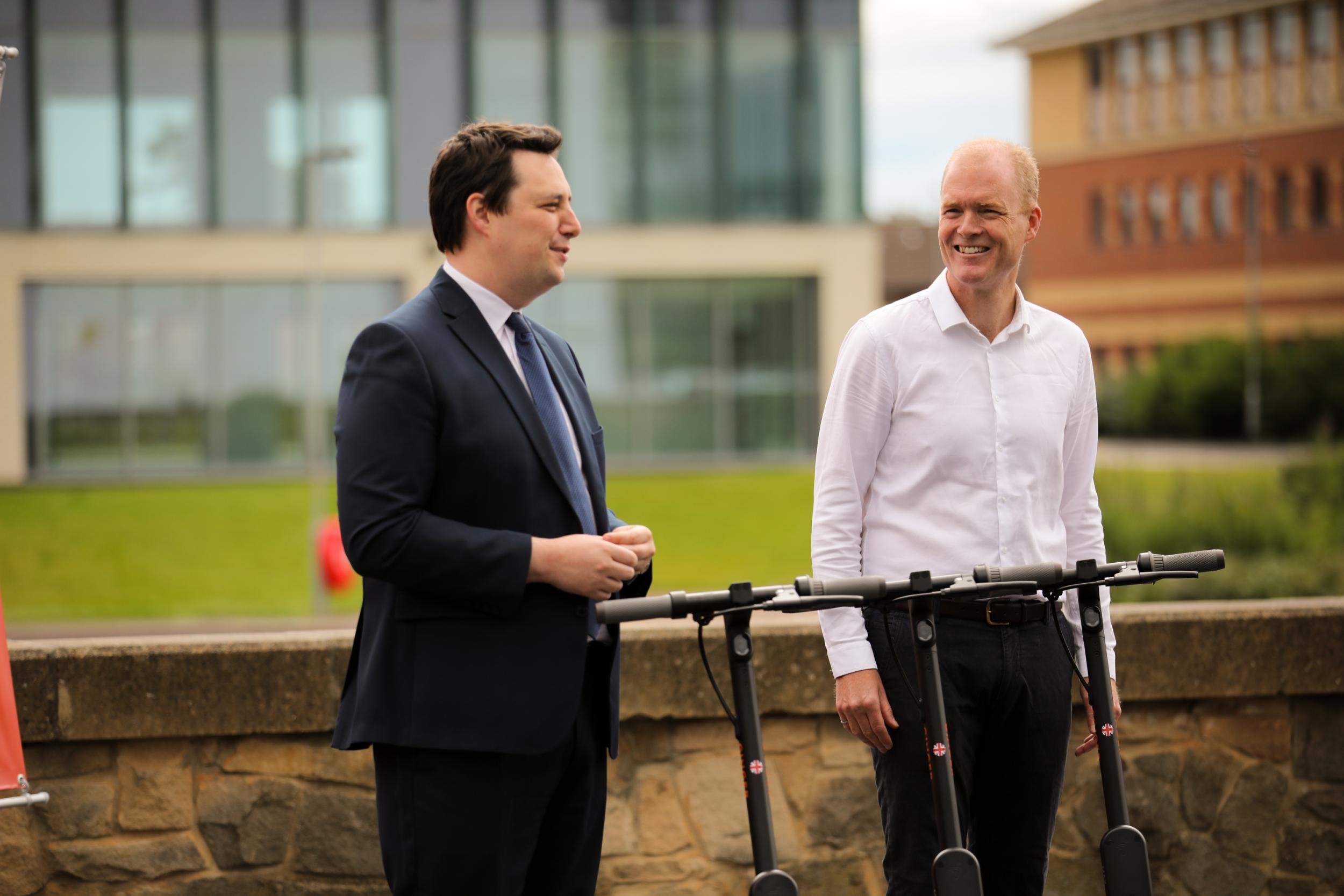 Tees Valley mayor Ben Houchen and Paul Hodgins, chief executive of Ginger