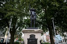 Edward Colston statue in Bristol replaced by resin sculpture of Black Lives Matter protester