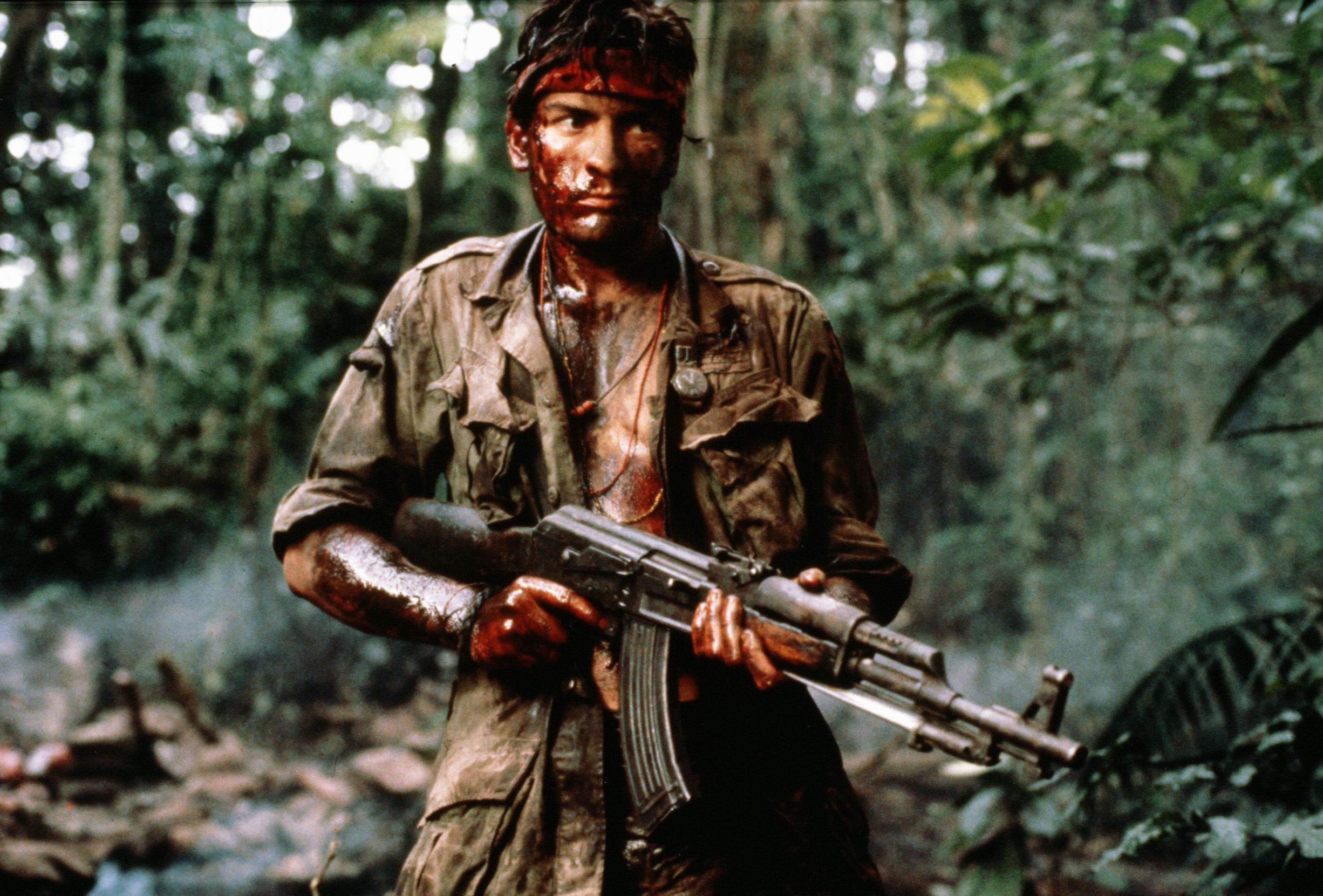 Charlie Sheen in ‘Platoon’ – the 1986 film was based on Stone’s experiences in Vietnam