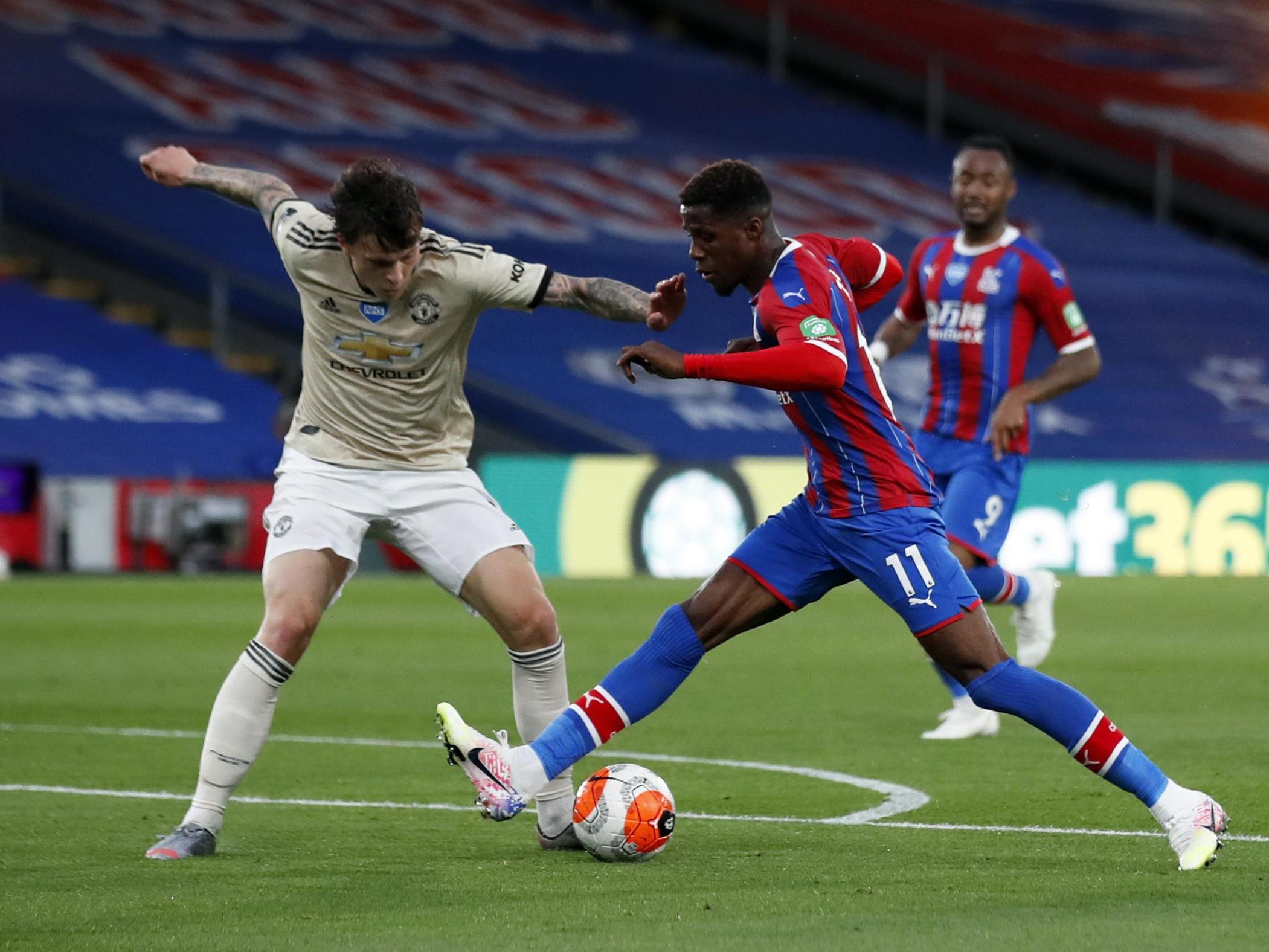 WIlfried Zaha (right) was one of the hosts’ best performers