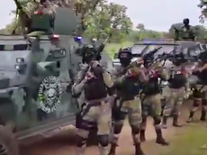 Mexican drug cartel shows off military-style uniformed troops in video