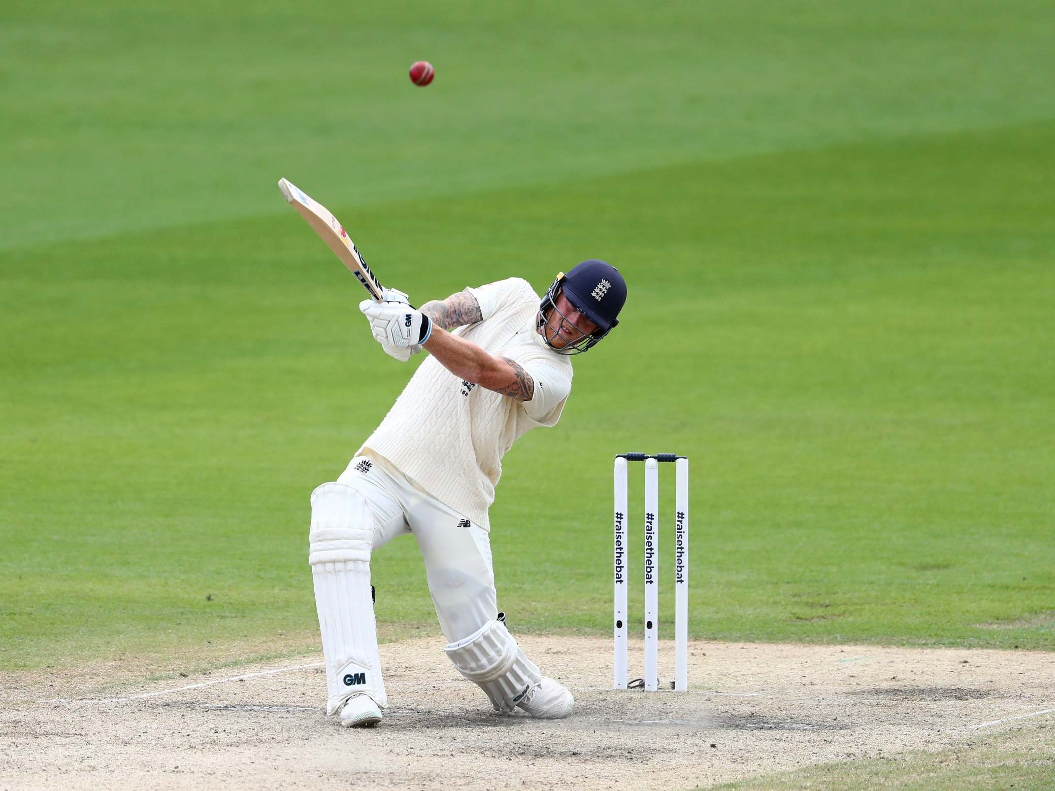 Ben Stokes hits a six on his way to 78 not-out