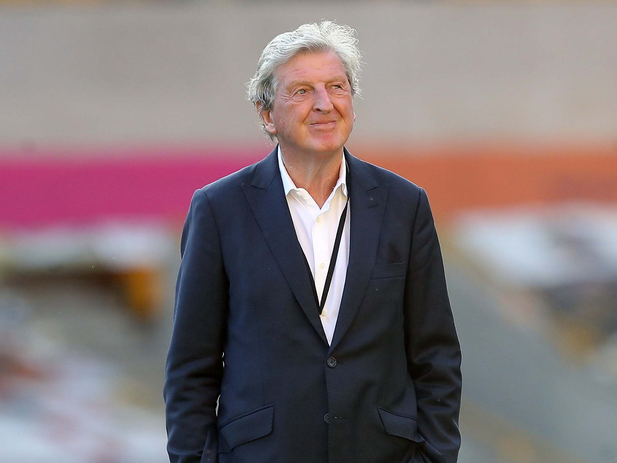 Roy Hodgson on the pitch before kick-off