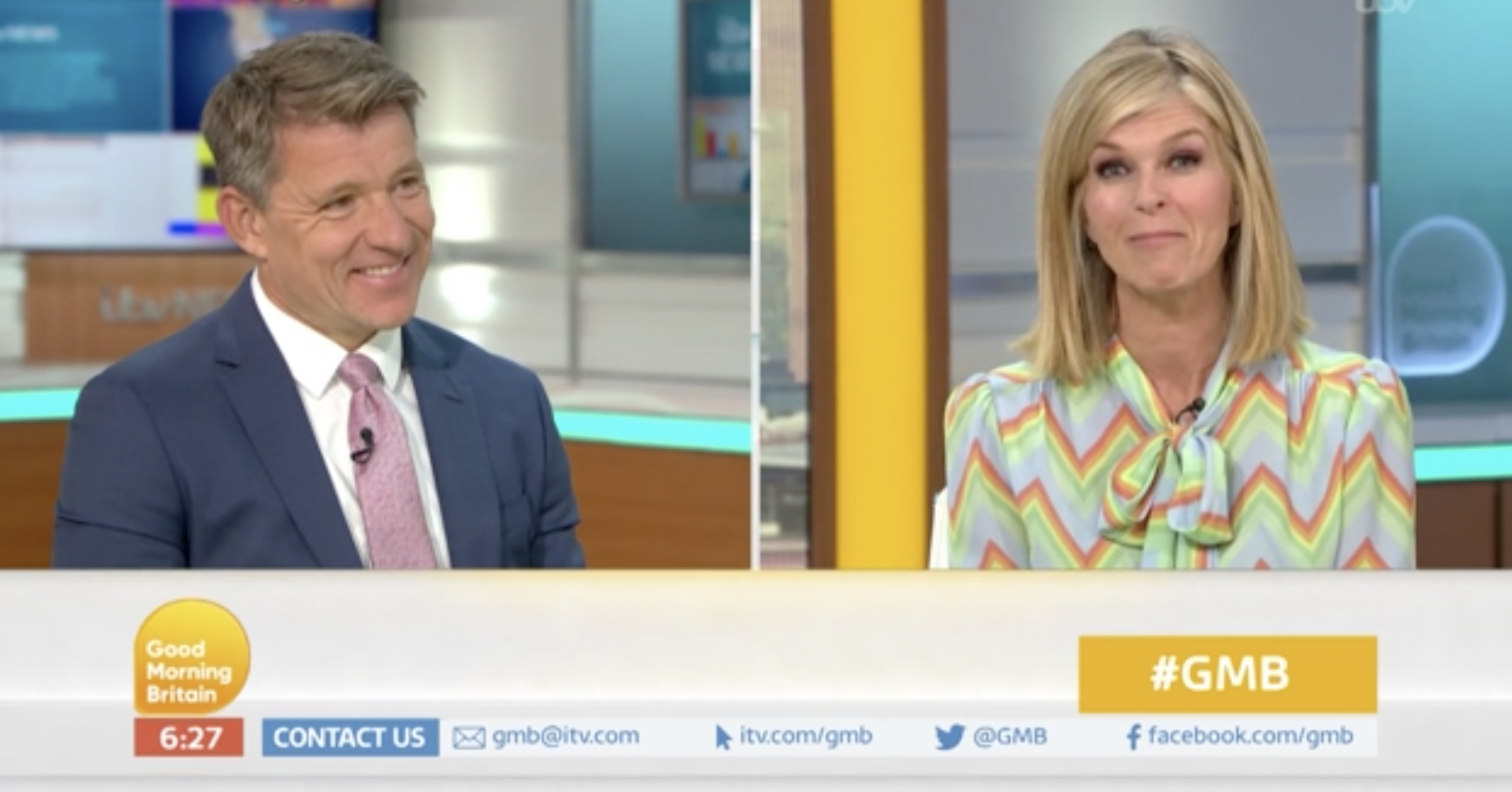 Kate Garraway said Derek has watched her on Good Morning Britain (ITV)