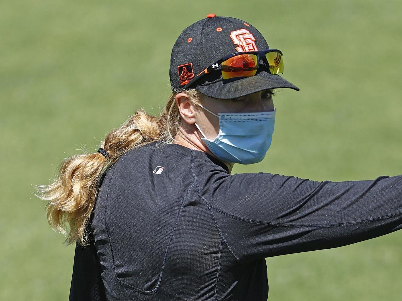 Alyssa Nakken in action for the San Francisco Giants