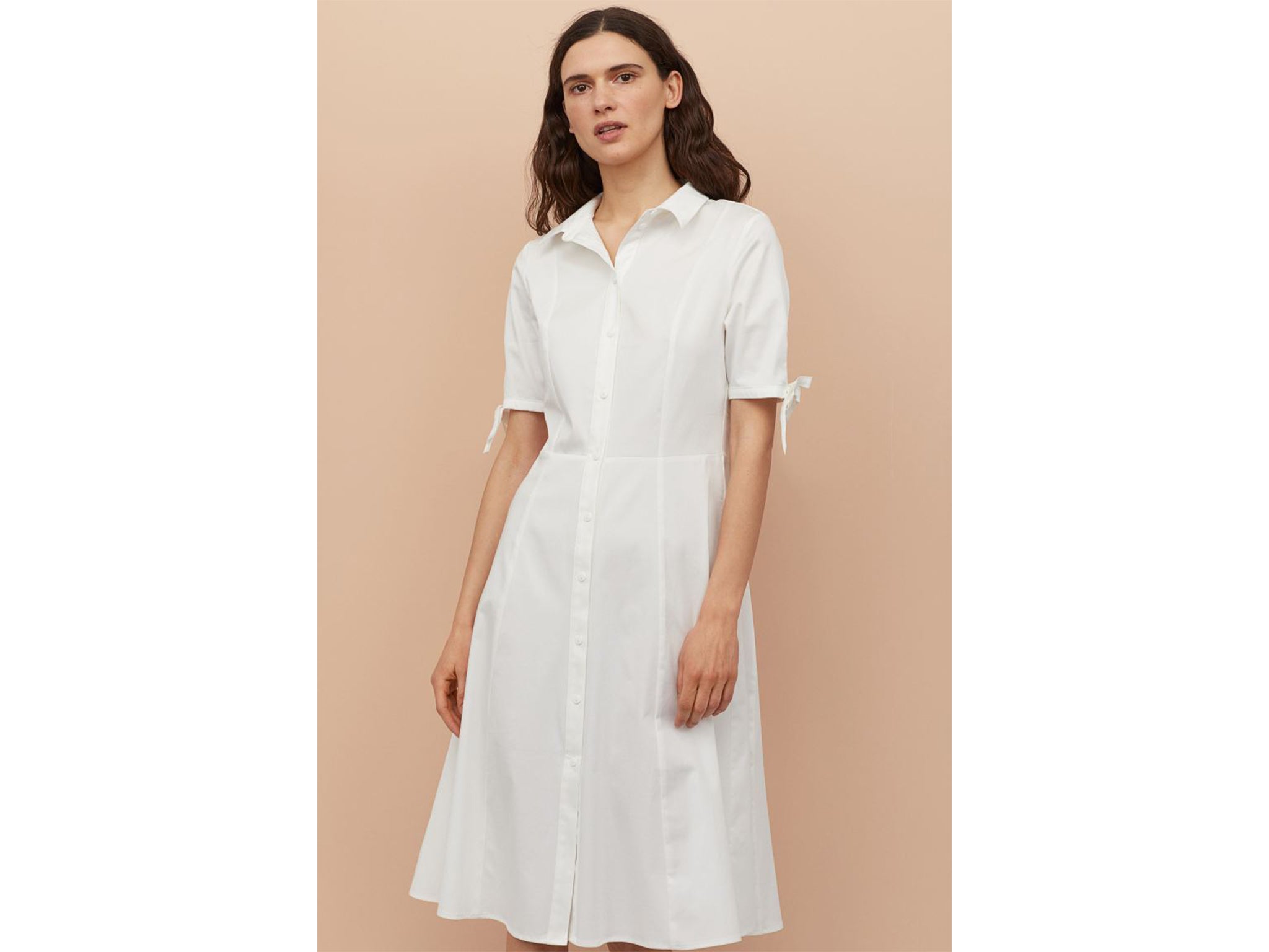 A shirt dress like this one is a versatile, no-brainer buy (H;M)