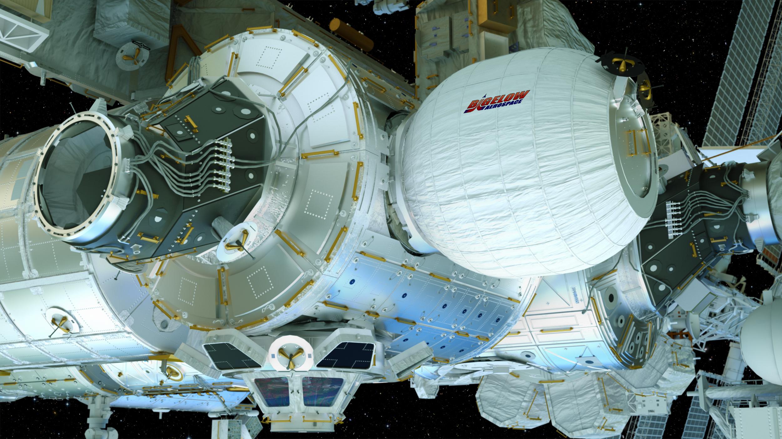 How the Bigelow Expandable Activity Module would be attached to the ISS