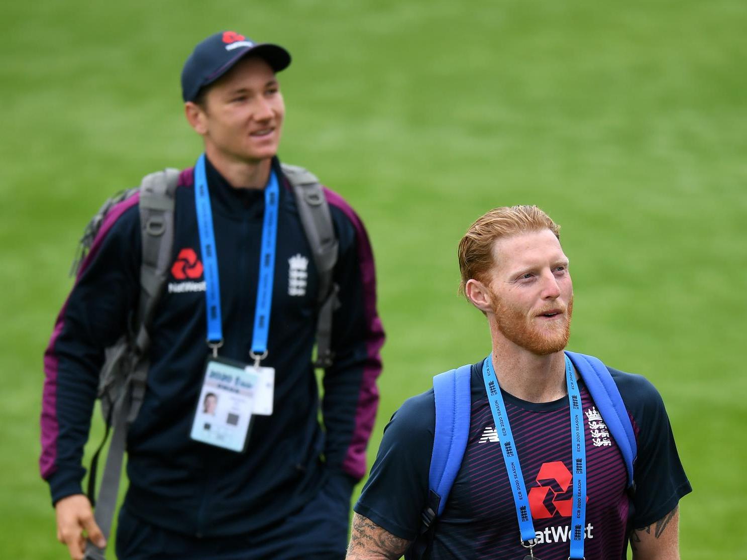 England international James Bracey (left) with captain Stokes