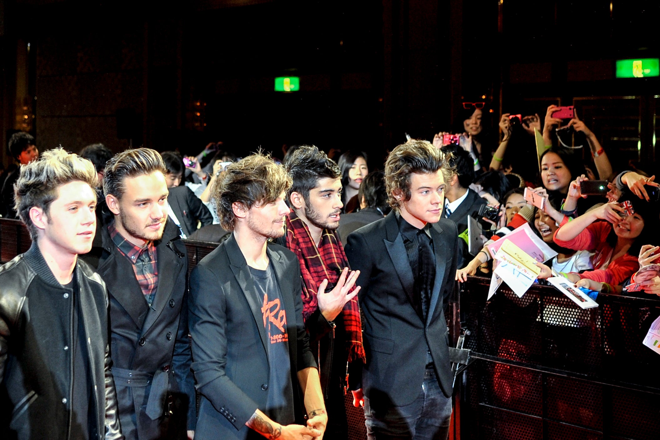 One Direction with fans in Japan as they promote concert film ‘The 1Derland: This Is Us’, 2013