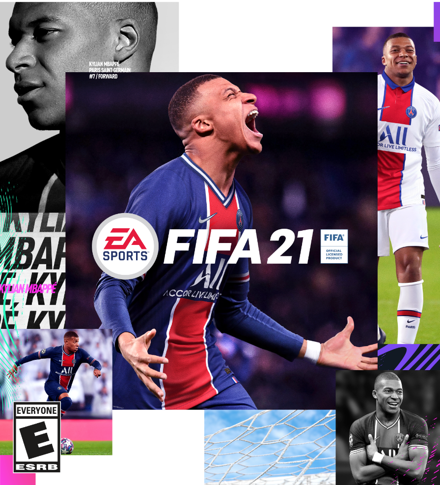 Kylian Mbappe is the global cover star of Fifa 21