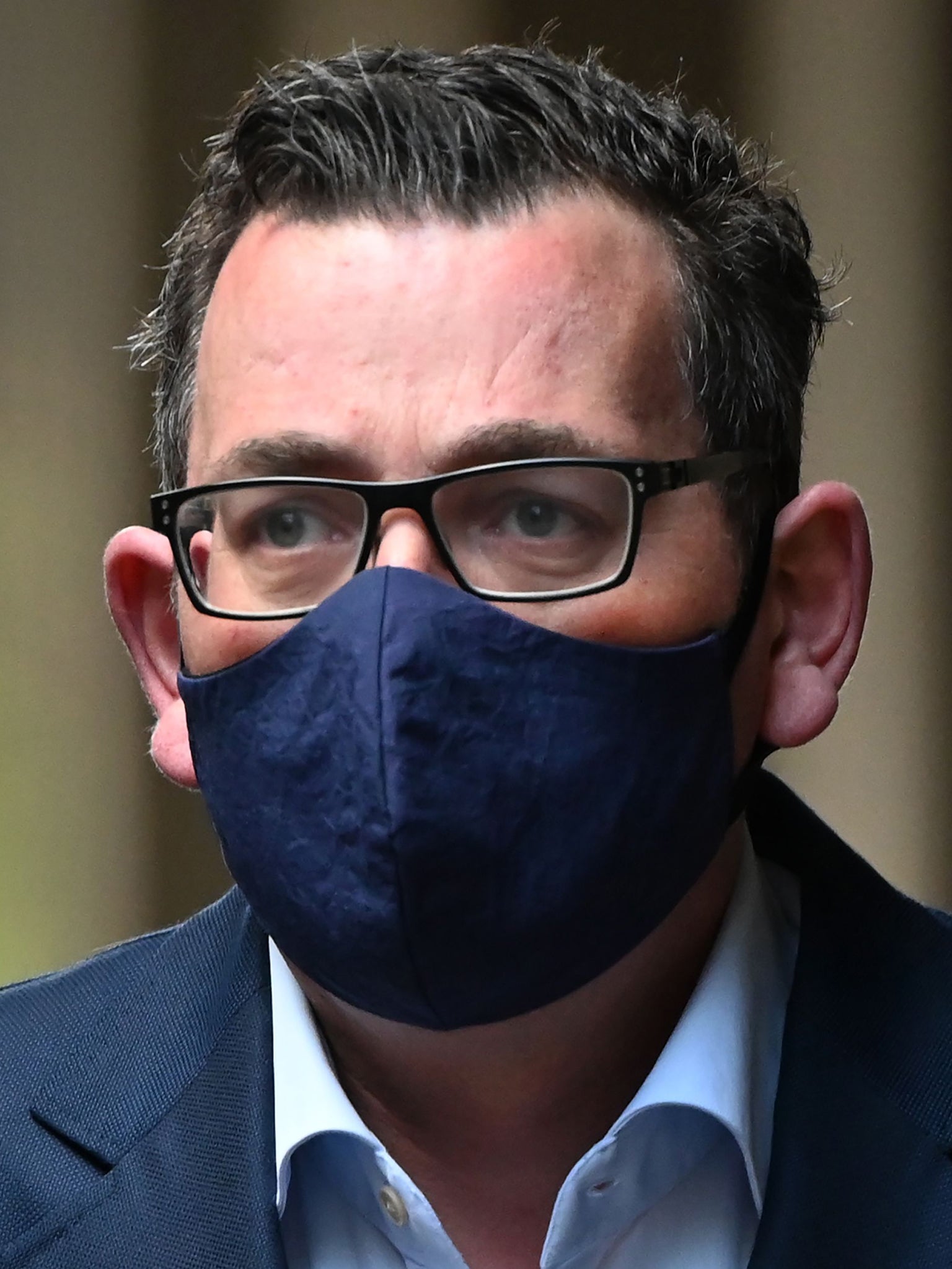 Daniel Andrews, Victoria's premier, has not said how long masks will remain law