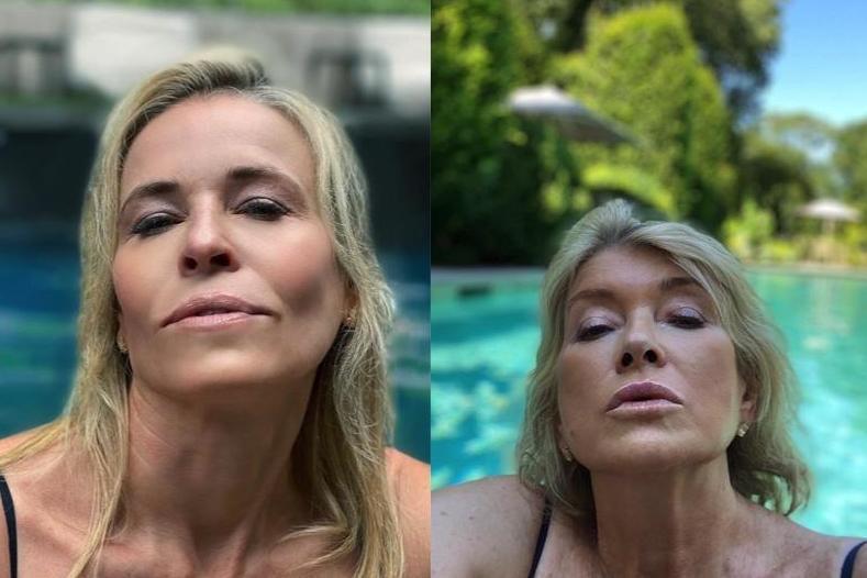 Chelsea Handler recreates Martha Stewart Instagram selfie (Instagram)