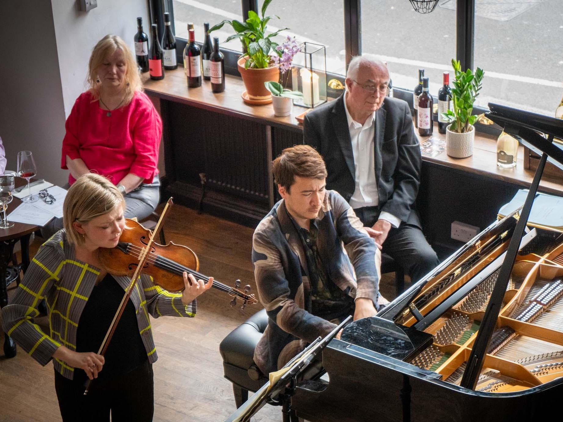 A concert at the Fidelio restaurant on busy Clerkenwell Road