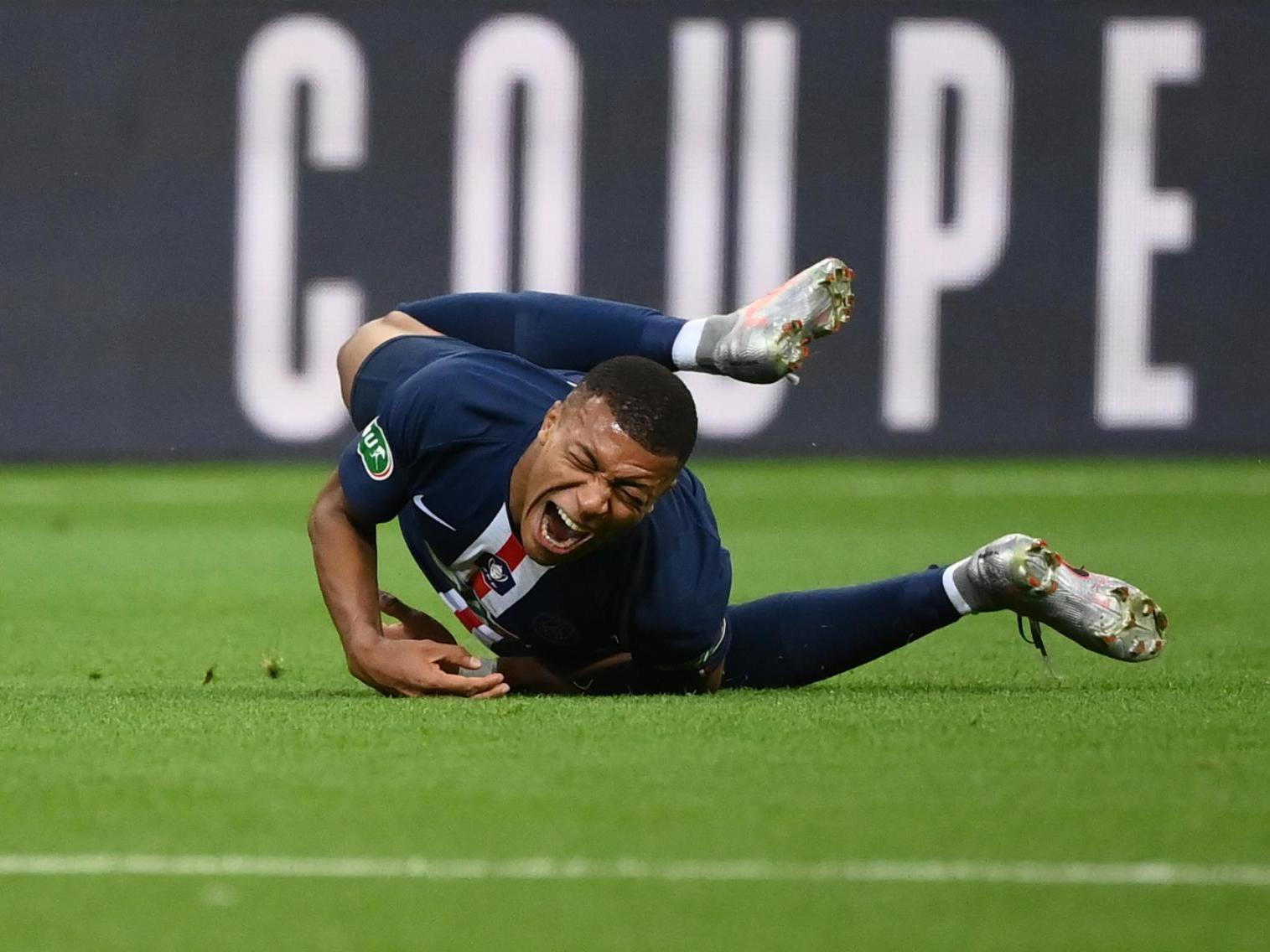 Mbappe was left in agony