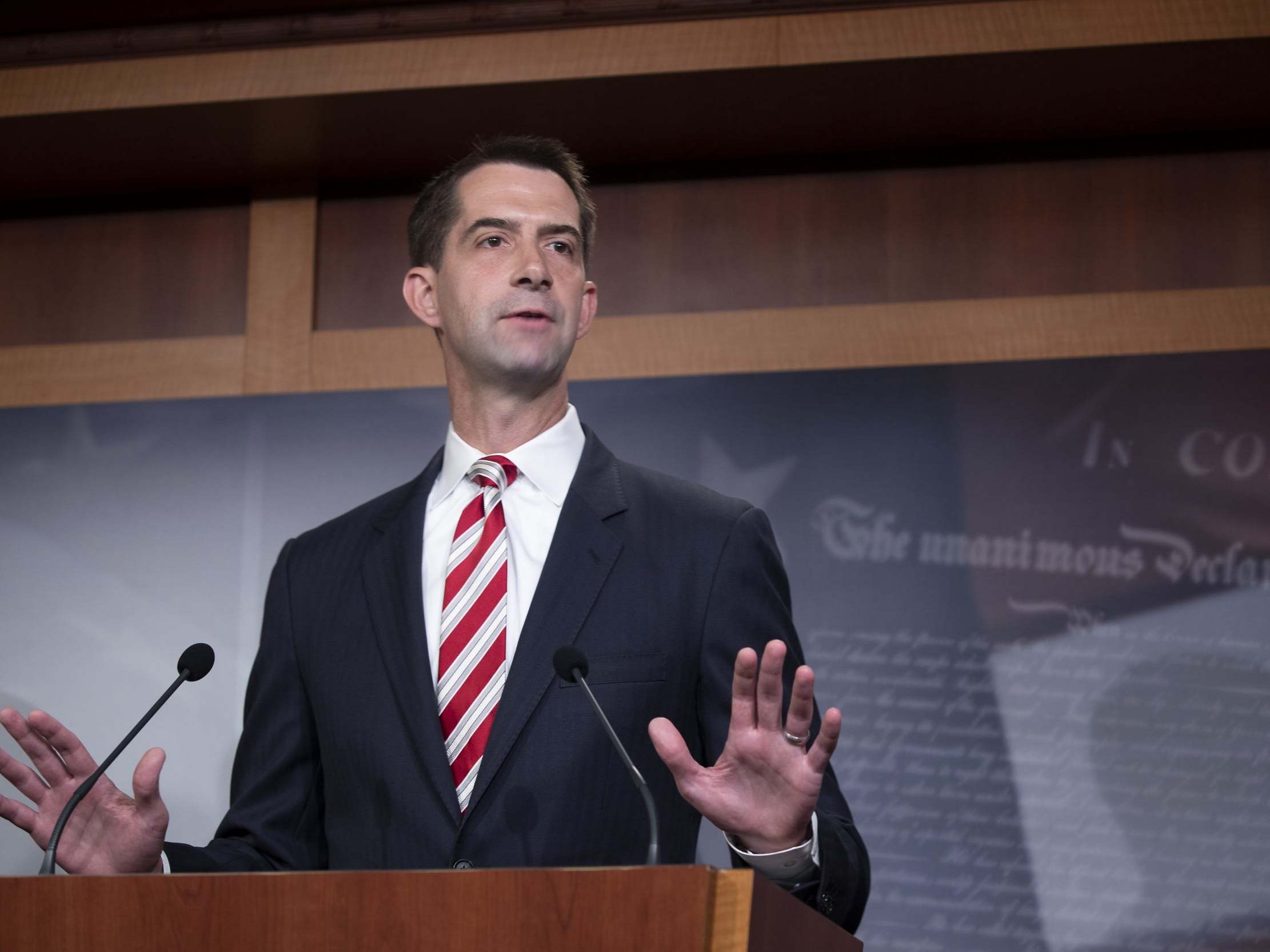 Tom Cotton: US republican calls slavery ‘necessary evil upon which this union was built’