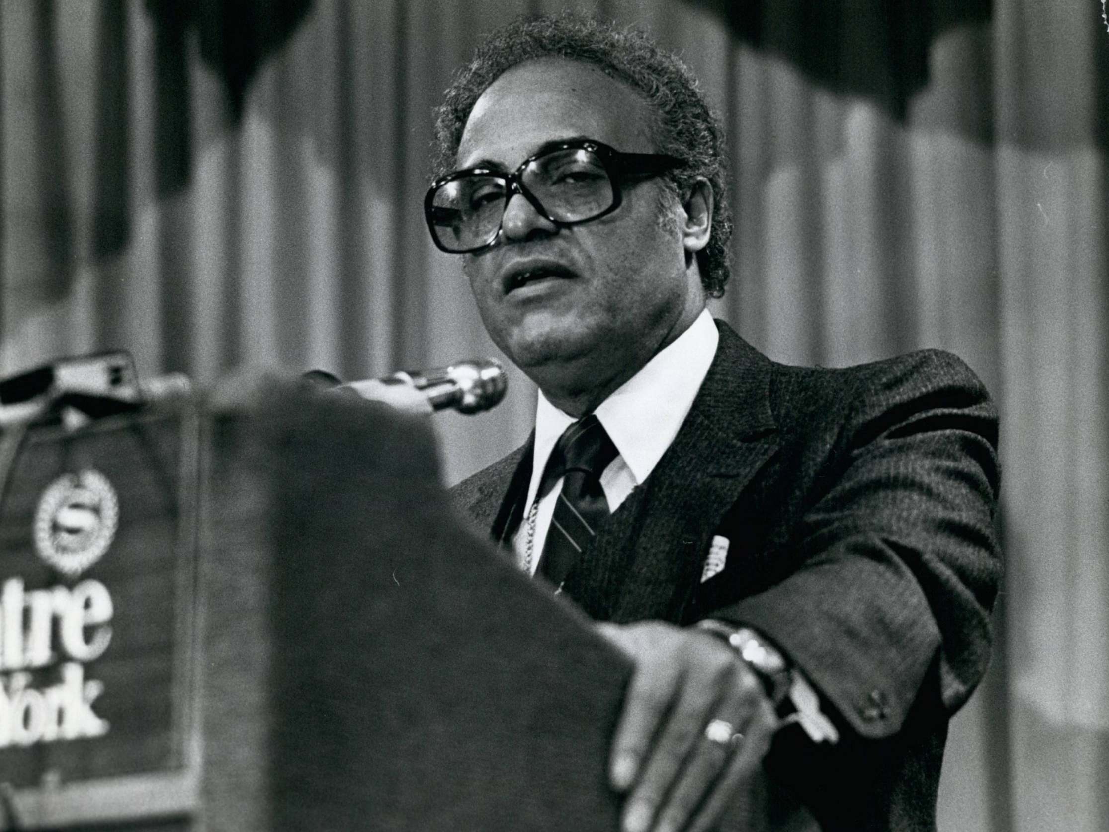 &#13;
Former NAACP head Benjamin L Hooks in 1972 &#13;