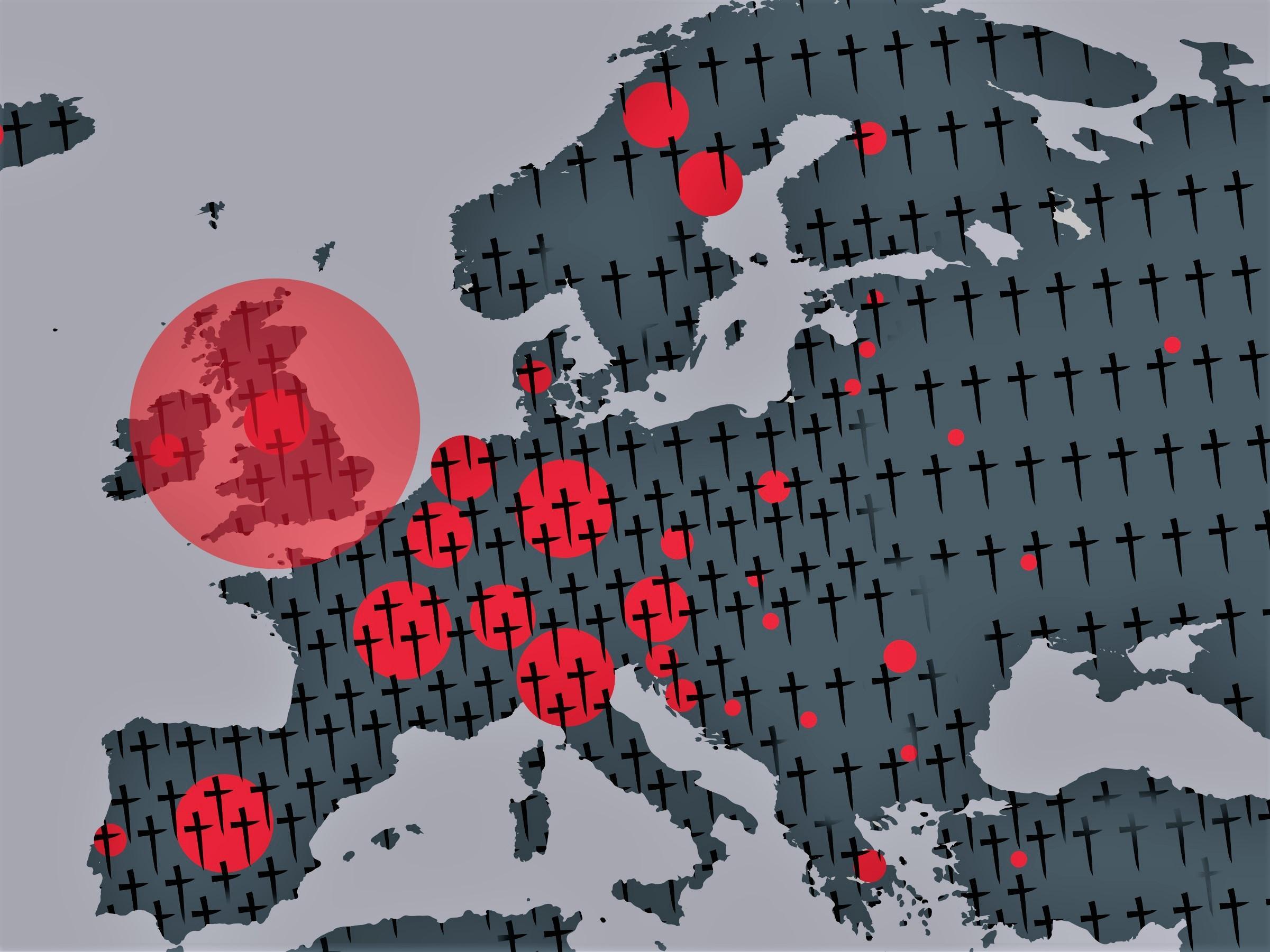 England had the most prolonged period of excess deaths compared to any other European country.